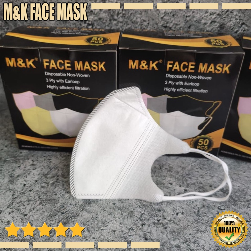 Masker Duckbill Masker M&amp;K Duckbill 3ply 1kotak isi 50pcs Masker