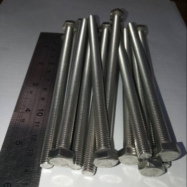 Baut hex m8 x 140 (14cm) stainless 304 THE A2-70