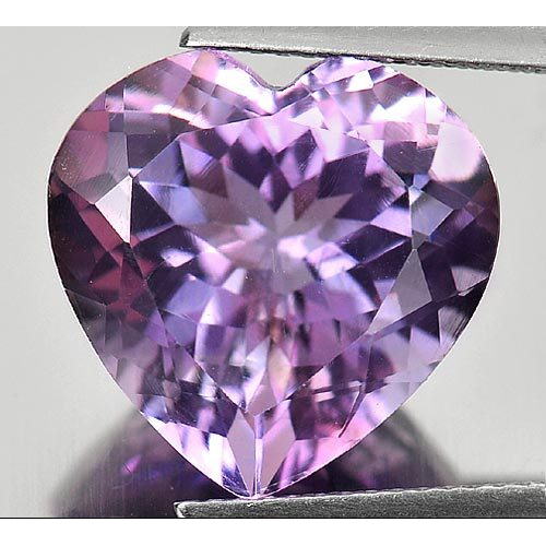 Clean Heart 10ct Calibrate Size 15mm Unheated Natural Purple Amethyst Brazil AT001