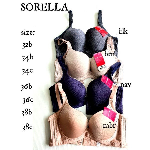Bra Sorella 29213 - Size 32B 34B 34C 36B 36C 38B 38C
