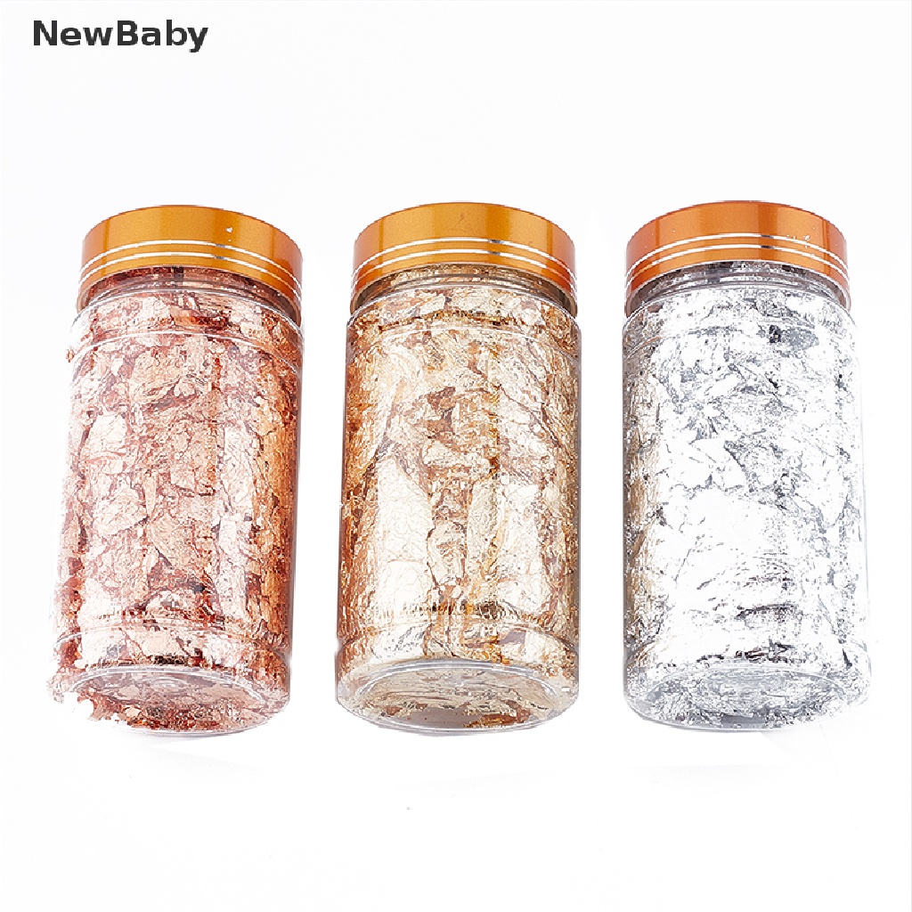 Newbaby 1 Botol Foil Tembaga Emassilver 2g Untuk Dekorasi Manicure