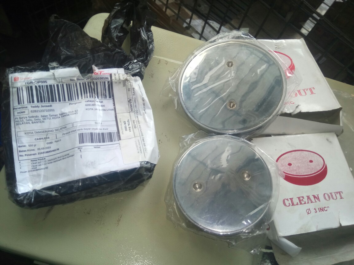 Clean Out / Co / Tutup Septictank 3inch Kuningan Tebal