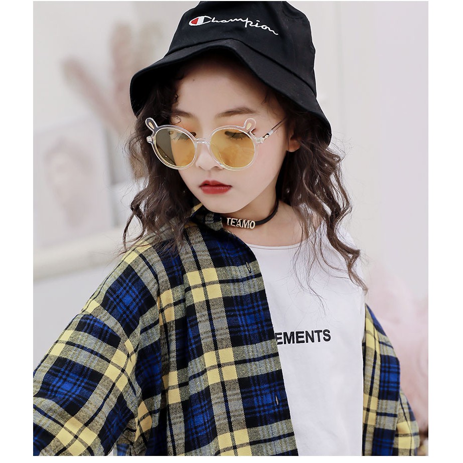 Kacamata Anak Model Telinga Kelinci Gaya Korea/Fashion Anak Terbaru Telinga Beruang kacamata hitam High Quality Import