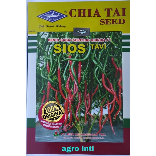benih cabe keriting hibrida SIOS TAVI F1 tahan Gemini virus isi 10g r Chia Tai asli