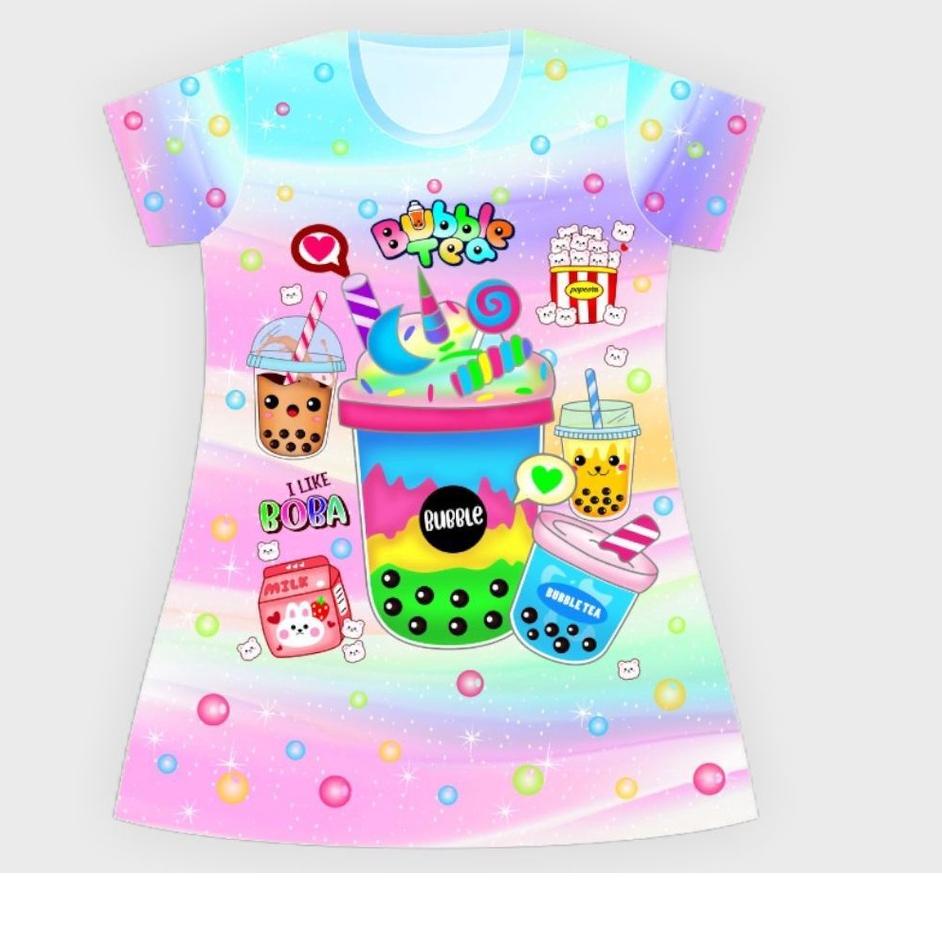 Dress anak perempuan daster anak perempuan daster printing anak BOBA [BEK.14Jl22ᵟ]