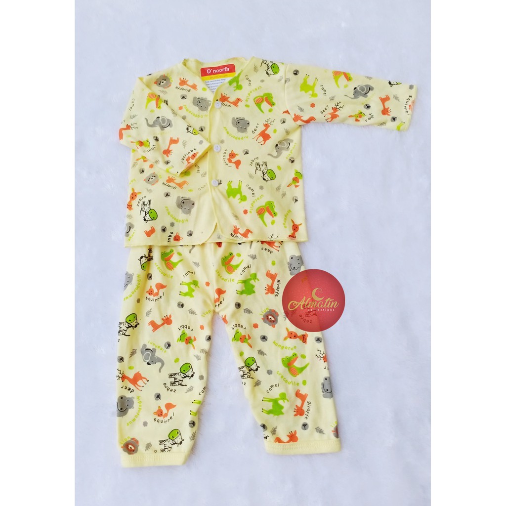 3 SET Setelan Baju Bayi Panjang+Celana Panjang Motif Animal/baju anak laki-laki/perempuan