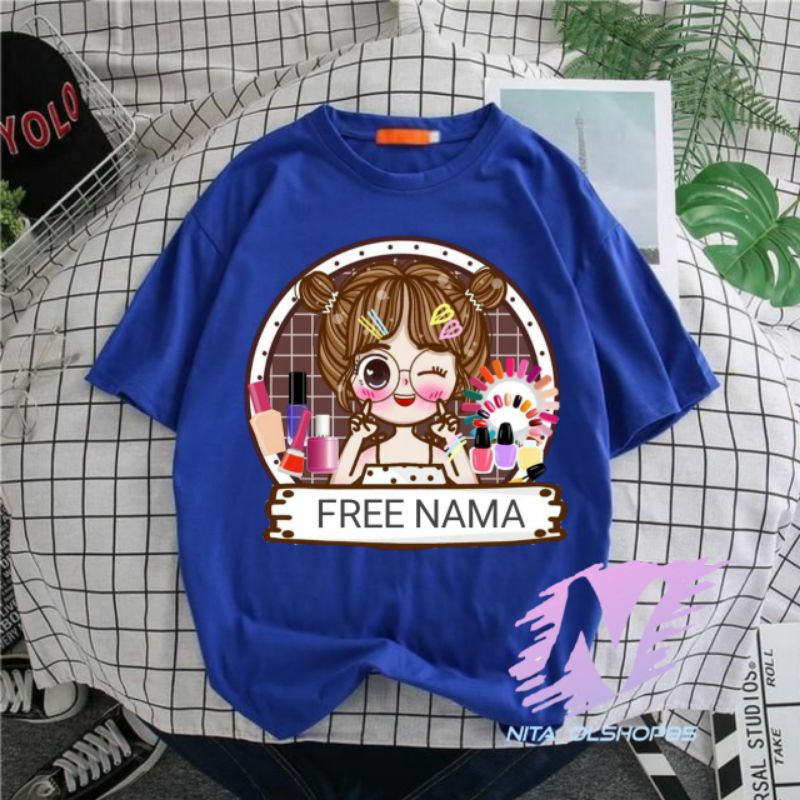 kaos Animasi kartun anak lucu baju animasi make up gratis nama