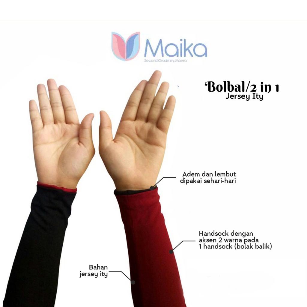 Manset Tangan Bolak Balik Pendek Bahan Spandek By Maika