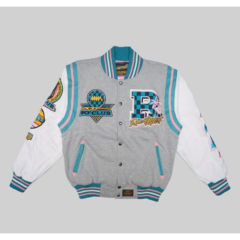 VARSITY CHAMP JACKET RAW TYPE RIOT X ZCD AUTOMOTIVE 90 CLUV ORIGINAL RAWTYPE TEAM RTR