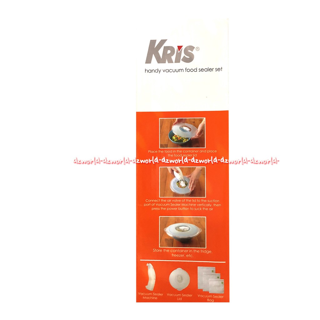 Kris Handy Vacuum Food Sealer Set Alat Mesin Vakum Makanan Portable Mudah dibawa