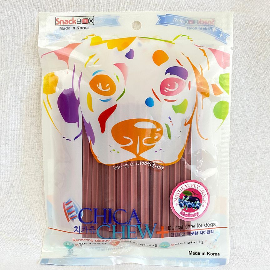 

CHICA Snack Anjing Dental Chew Removing Tartar Gum BLUEBERRY 120g