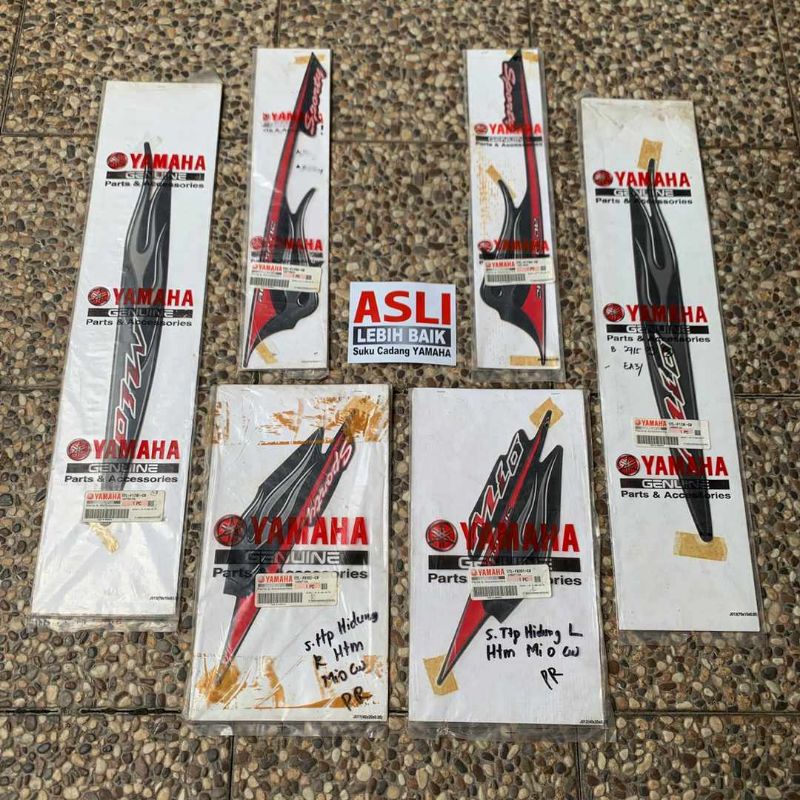 Striping stripe grafik Mio sporty api hitam 2006 original Yamaha NOS