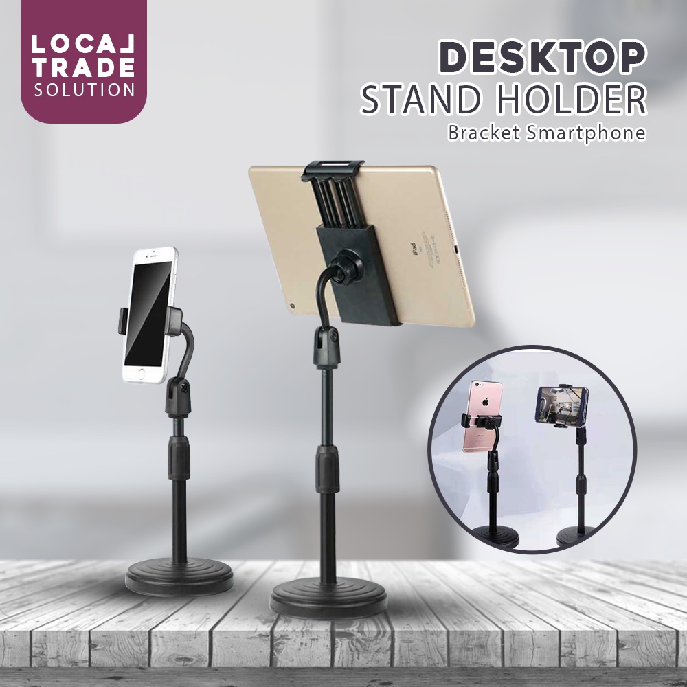 Stand Holder Bracket Smartphone Penyangga Hp Folding Desktop Phone Standing Tablet di Meja