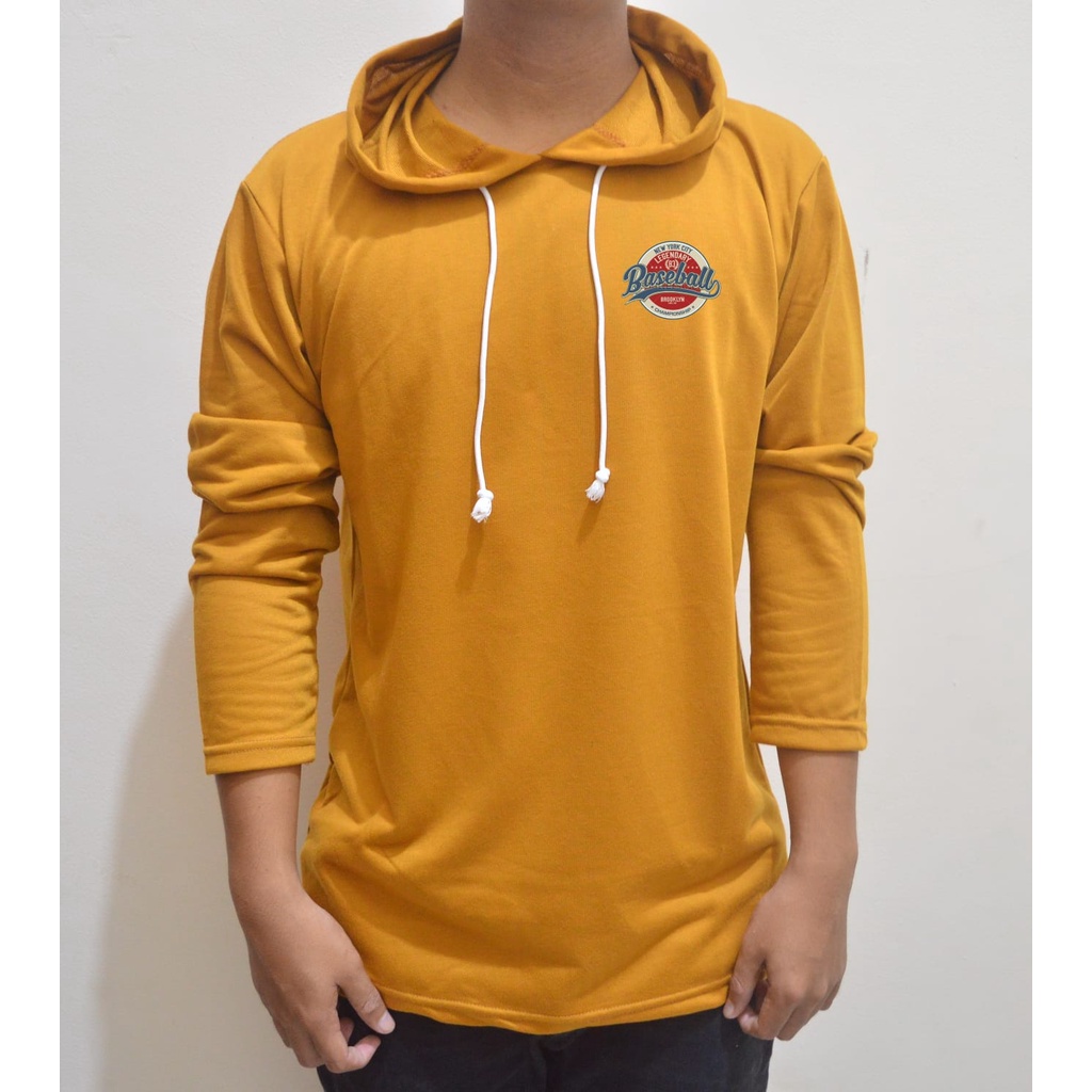 kaos hoodie pria lengan panjang/kaos kupluk bertopi murah lengan panjang/kaos lengan panjang/baju pr