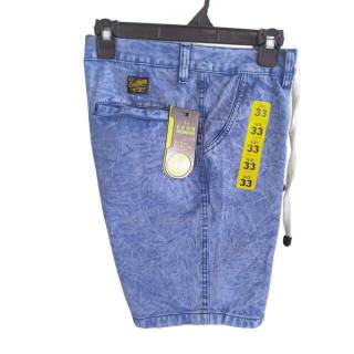  Celana  pendek  pria  cowok semi jeans snow wash iceblue 