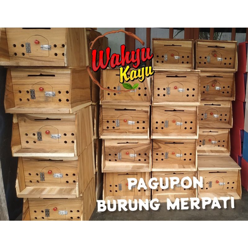 PAGUPAN MERPATI /TEMPAT TERNAK MERPATI JUMBO PREMIUM BAHAN KAYU MAHONI RAPI PRESISI