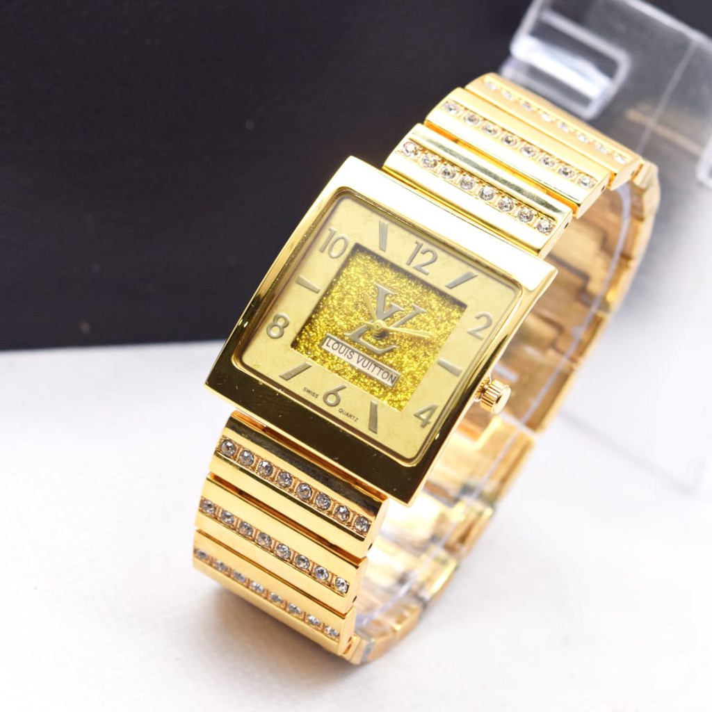 Grosiran Jam Tangan Wanita 3470HB Analog Tali Rantai Free Batearai (COD)