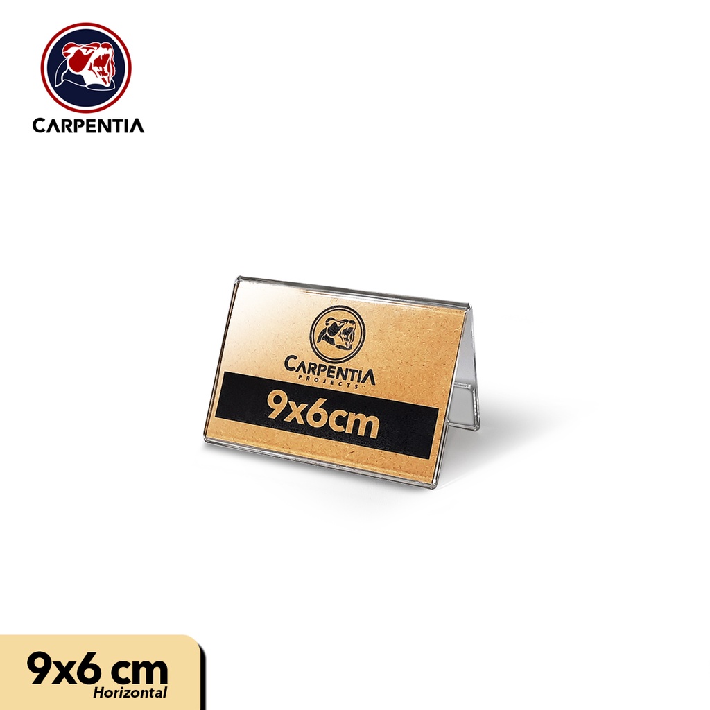 

Carpentia Acrylic Name/Label Display Nama/Price Tag Akrilik 9x6 cm - Horizontal