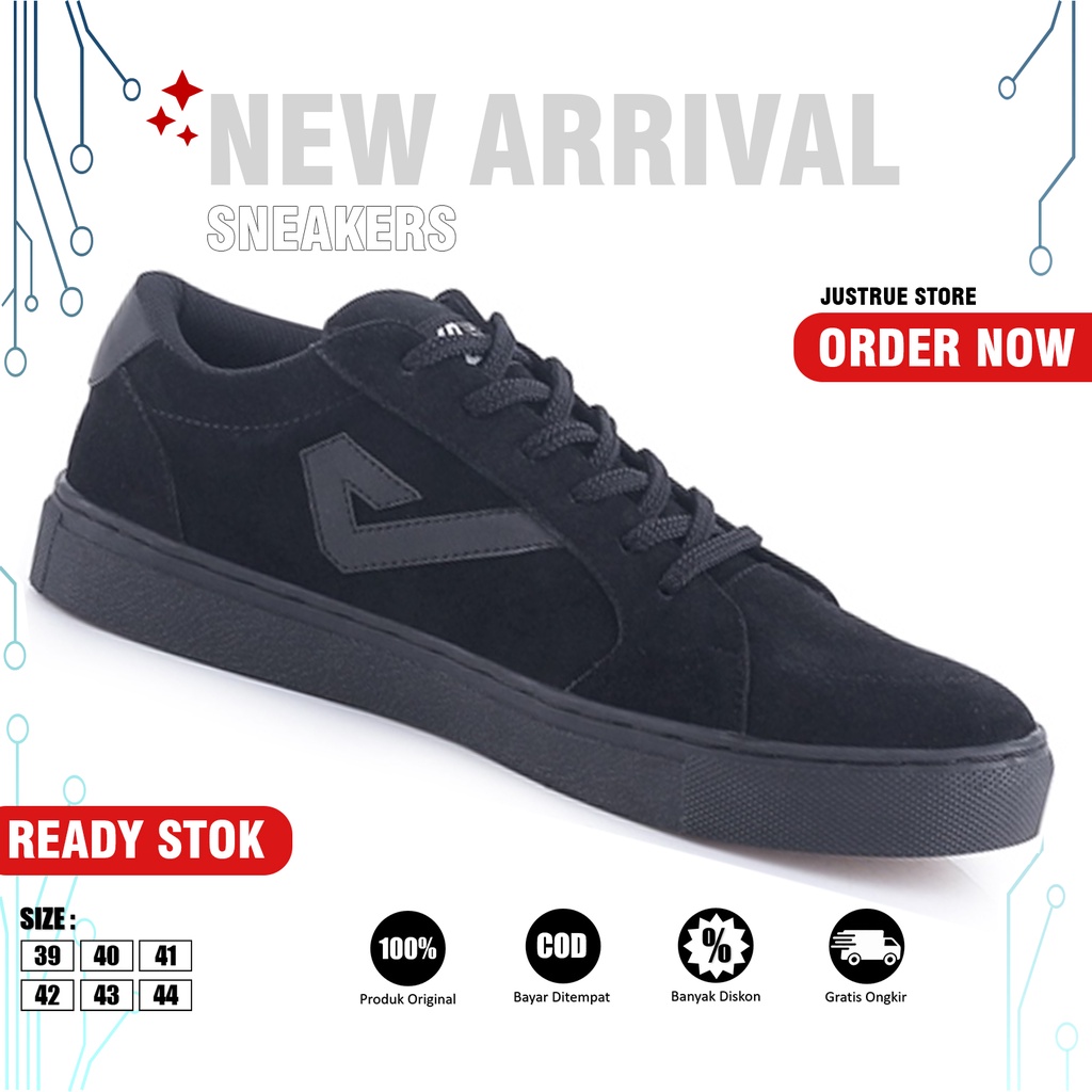 Kuzatura Sneakers Pria Dewasa Sepatu Pria Distro Sepatu Pria Keren Premium Black 792