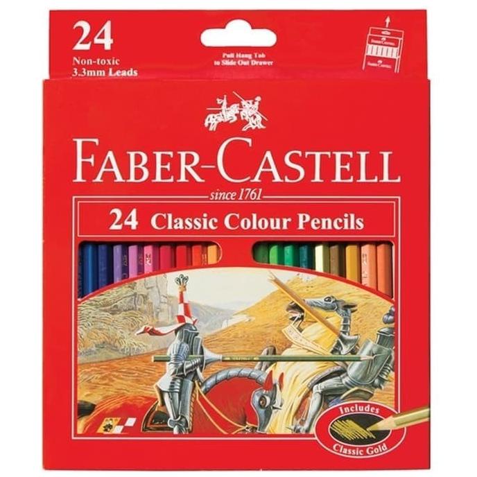 

(BISA COD) Pensil Warna Faber Castell 24 Warna ecer dan grosir SALE Kode 470