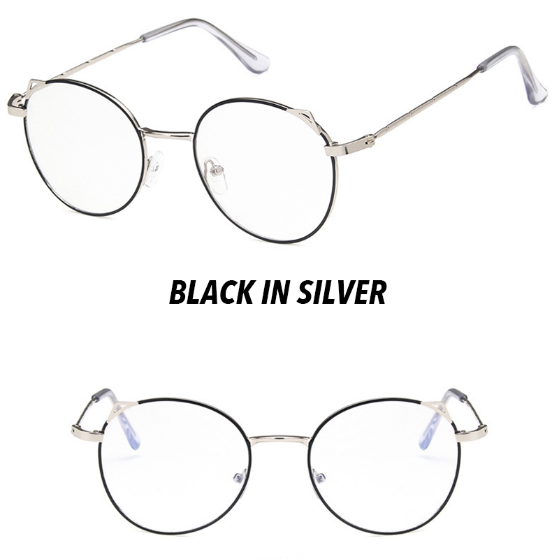 (YUZHU) Bayar di Tempat Korean Ulzzang Retro Bundar Kacamata Wanita Anti Blue Eyeglasses