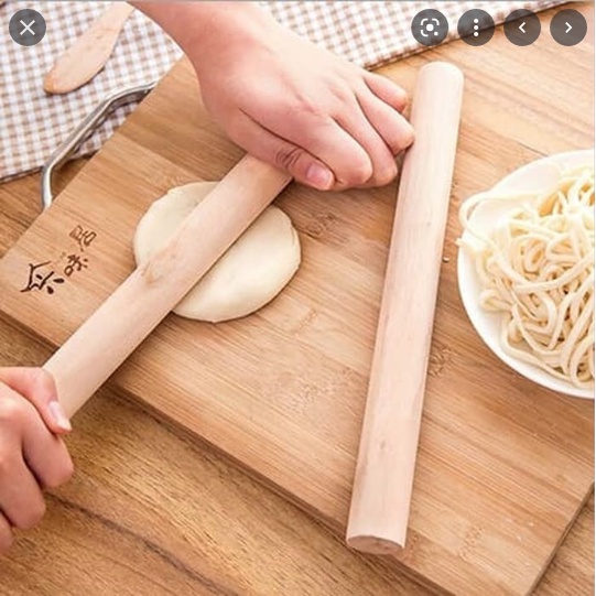 Rolling Pin Kayu Rollin Pin Wood Penggiling Adonan Kayu Gillingan Roti Pastry Roll Pin Rollingpin No Handle