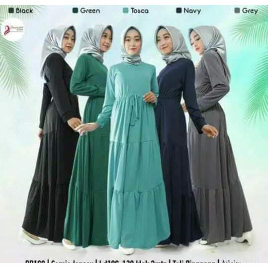 LANGSUNG KIRIM Gamis fabric jeans wash - Beby kanvas / Gamis wanita terlaris