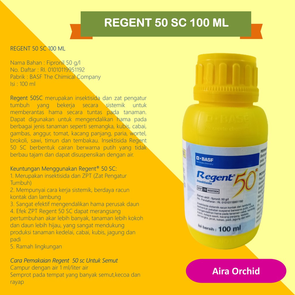 Jual Insektisida + Zpt Regent 50 Sc 100 Ml Indonesia|Shopee Indonesia