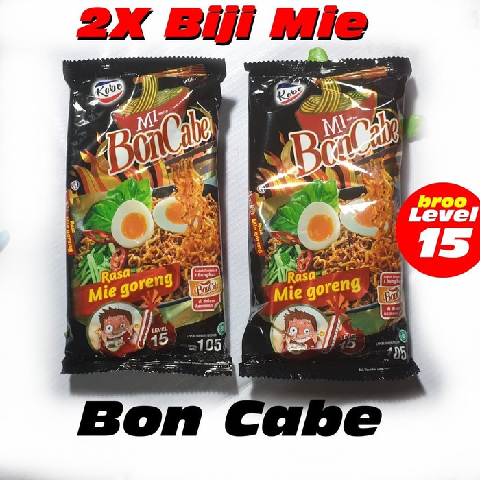 

2X Mi Bon Cabe Rasa Mie Goreng MI Cabe BON CABE Level 15 boncabe KOBE