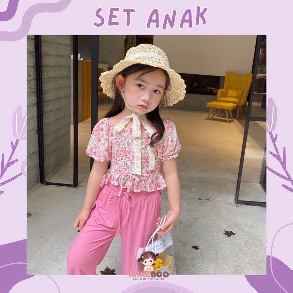 mineboo - SET MITZU SK2020180 OF SHOULDER EBVAnak Import Uisa 2-5th Jeans Premium/Setelan baju Import premium sabrina celana kulot