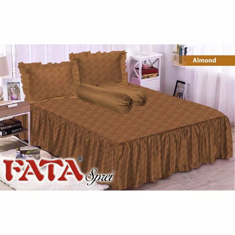 Sprei Rumbai - Fata Sprei Rumbai Polos Warna Almond Ukuran 180x200 & 160x200