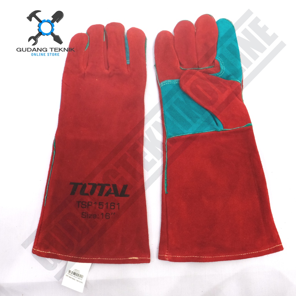 Sarung Tangan Las 16&quot; TOTAL TSP15161 / Sarung Tangan Kulit Welding 16 Inchi TSP 15161 TOTAL