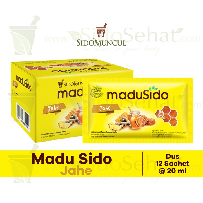 ❤ Under100 ❤ Madu Sido SidoMuncul Original | Jahe | Jeruk Nipis 1 box isi 12 atau 10 sachet BPOM Minuman