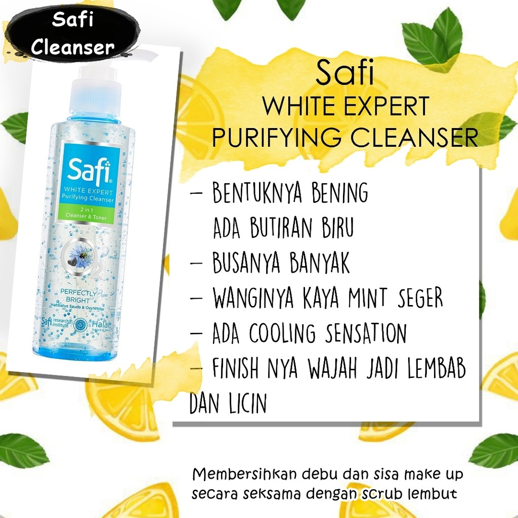 SAFI WHITE EXPERT 2 IN 1 CLEANSER AND TONER / TONER SAFI/ CLEANSER SAFI 70ml-150ml