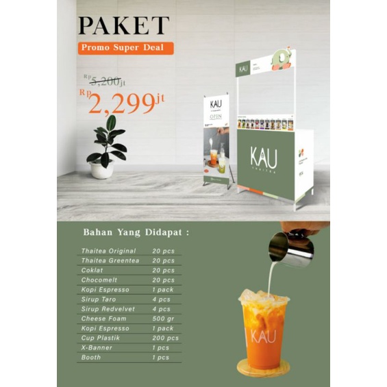 Franchise Minuman Kekinian Paket Superdeal Kau Thai Tea