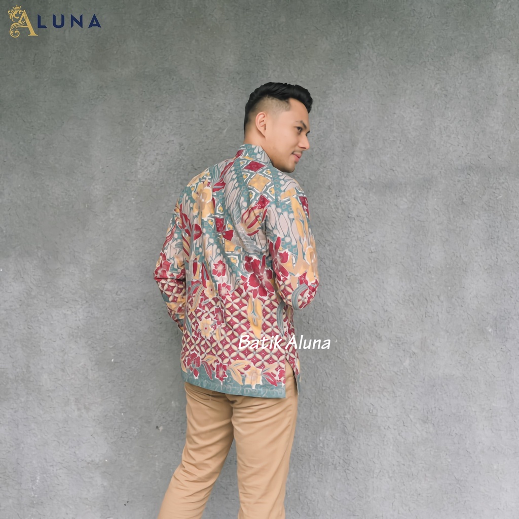 BATIK PREMIUM ALUNA REGULAR LENGAN PANJANG EXCLUSIVE KEMEJA BATIK PRIA PREMIUM SOLO MODERN PCW 120