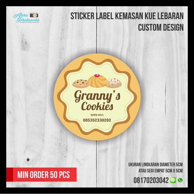 

DISKON! Sticker Label Kue Lebaran Custom Design
