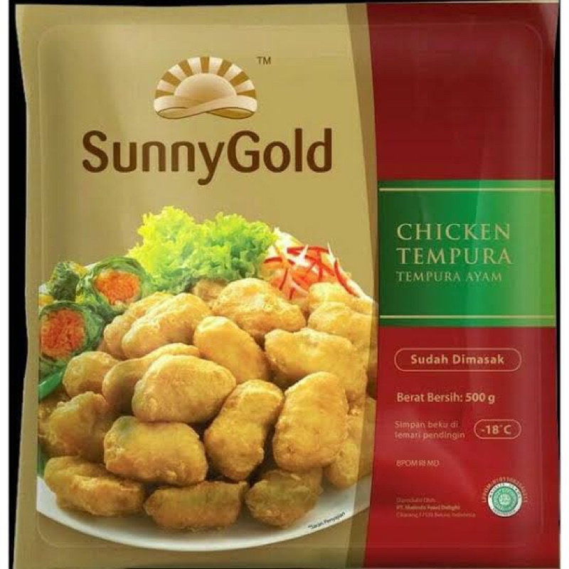 

sunny gold sunnygold chicken tempura nugget nuget naget ayam 500gr