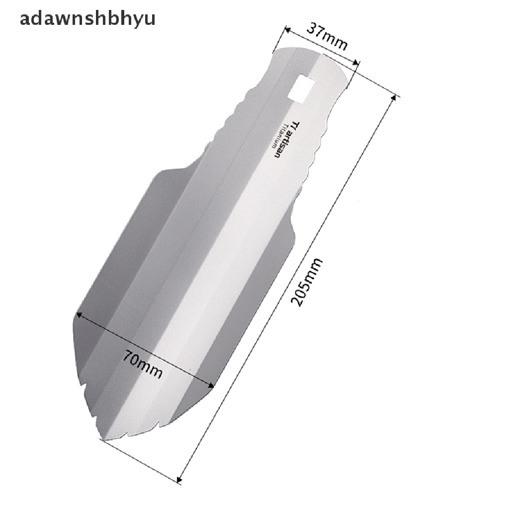 Adawnshbhyu Pure Titanium Ultralight Backpacking Potty Trowel Sekop Kotoran Kompak Luar Ruangan