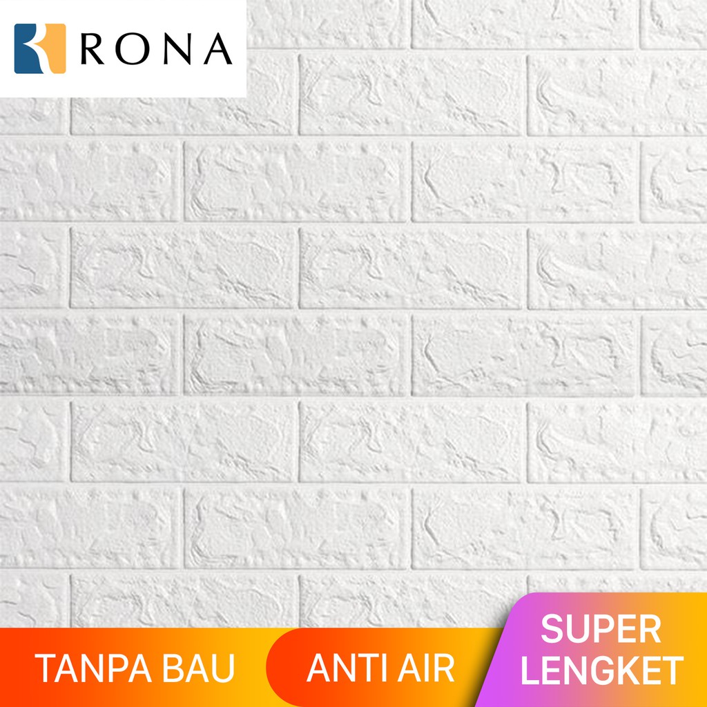 70CMx70CMx6MM Wallpaper Stiker Dinding 3D Foam Dekorasi Dinding Wallfoam Timbul Anti Air RONA ZT0101