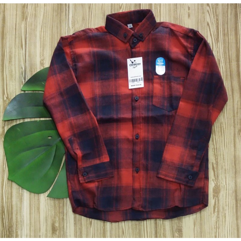 kemeja flanel anak lengan panjang/kemeja flanel anak laki-laki perempuan