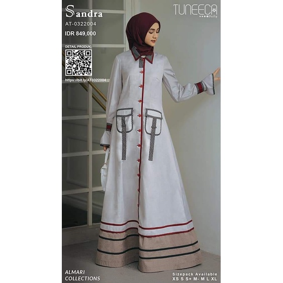 GAMIS TUNEECA ALMARI AT-0322004 ORIGINAL KEKINIAN MODERN TRENDY SIMPLE ELEGANT MODIS EXCLUSIVE BEST 