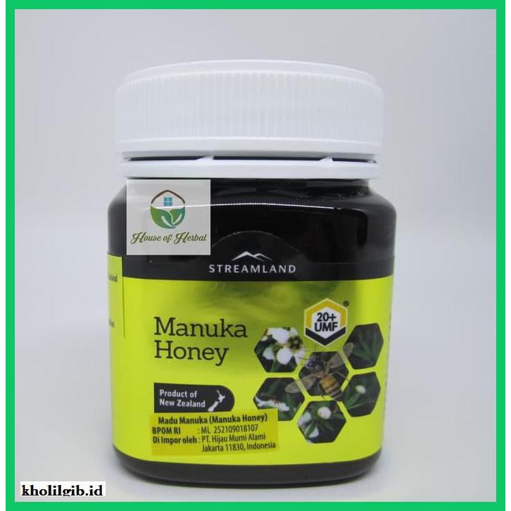 

MADU-MINUMAN- MADU STREAMLAND MANUKA HONEY UMF20+ 250 GRAM ORIGINAL NEW ZEALAND -ASLI-BUKAN-KAWE-