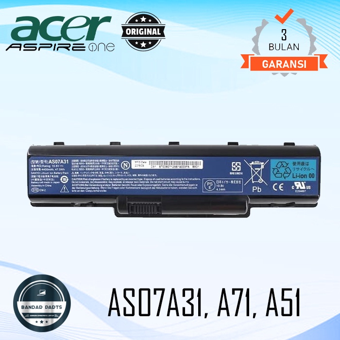 Baterai Laptop Acer Aspire 4736, 4736Z, 4736G, 4310, 4315, 4710, 4720