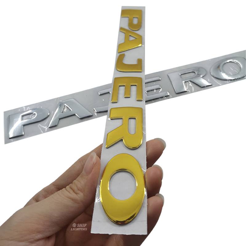 1 x ABS PAJERO Letter Car Auto Emblem Badge Sticker Decal Replacement for PAJERO Sport