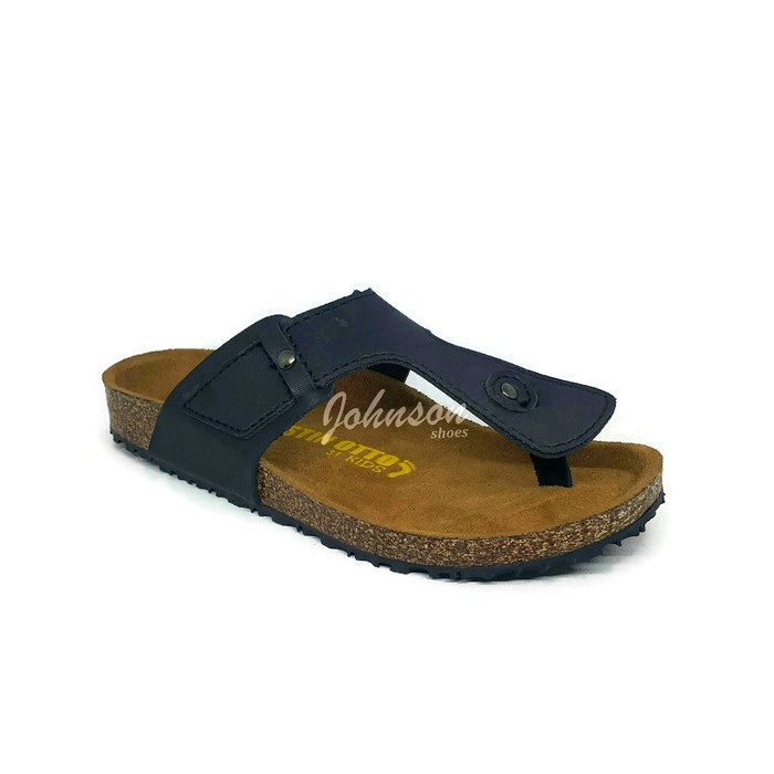 [ Johnson Shoes ] Sendal / Sandal Footbed Jepit Anak JUSTIN OTTO - OREO 01 Black Army mirip Carvil