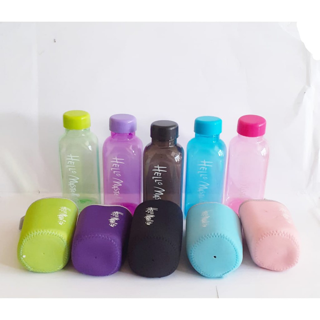 Botol Minum Generation 2 Hello Master Dengan Pouch Busa full collor