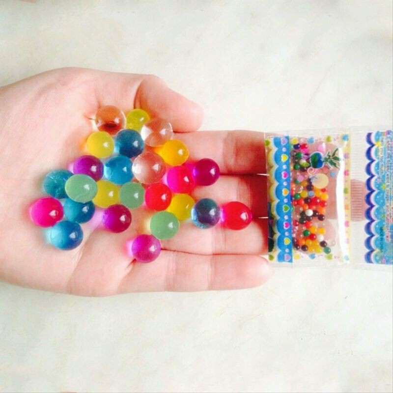 WATER BEADS - Hydro Gel Pelangi - Aqua Beads - Bio Gel - Mainan Anak