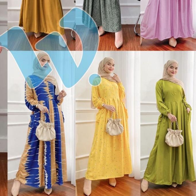 ✵ Gamis Milea / Dress Syari/ LD 120 cm / PB 130 cm / Gamis Rayon Premium / Dress Gamis Rayon Premium
