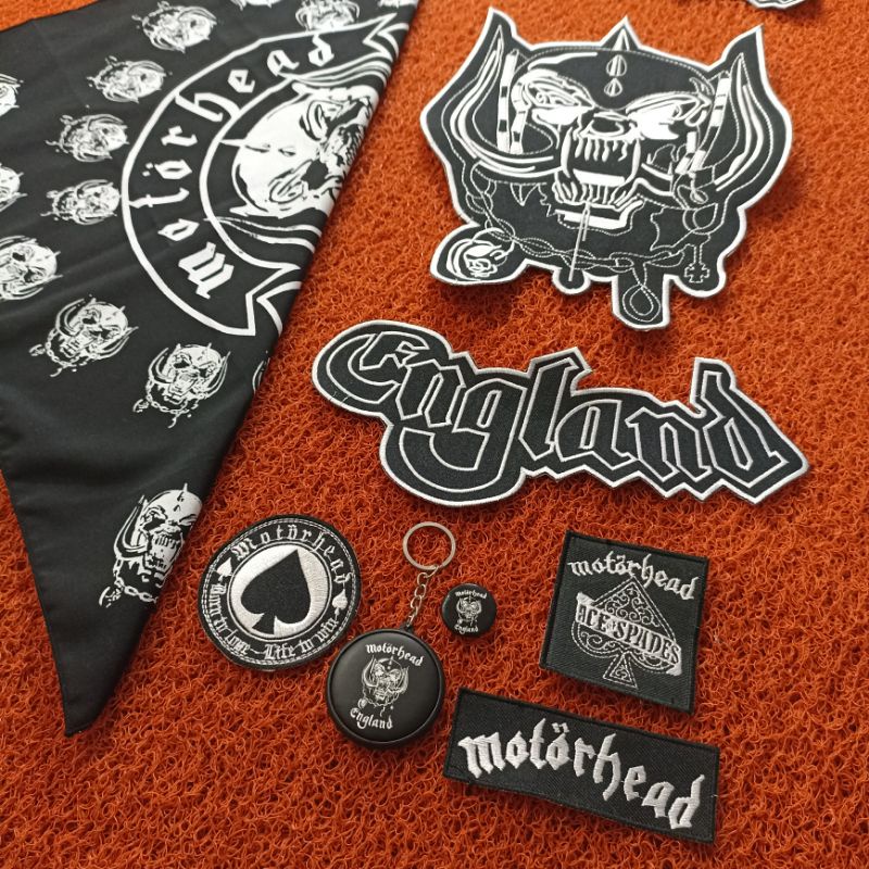 SLAYER BANDANA / BACKPATCH BORDIR SATU SET MOTORHEAD TERLARIS BEST QUALITY